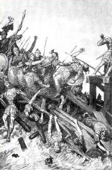 Mort de Constantin à la bataille dupont de Milvius