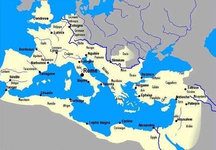 Carte de l'empire - Fin IIe siècle